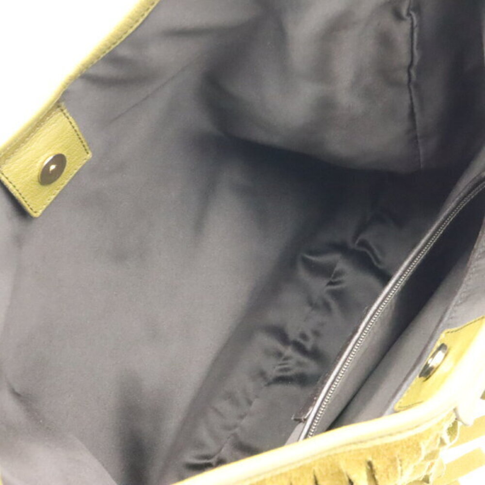 Saint Laurent Mombasa Shoulder khaki Yves Bag Studs Suede Green - Picture 4 of 10